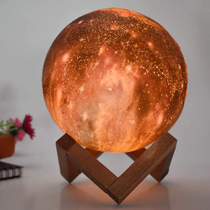 ZK20 3D Printing Moon Lamp Galaxy Moon Light Kids Night Light 16 Color Change Touch Remote Control Galaxy Light