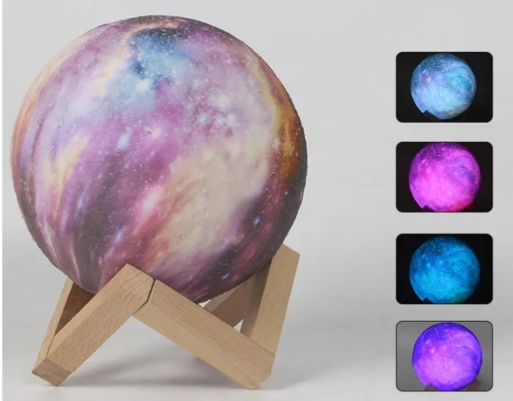 ZK20 3D Printing Moon Lamp Galaxy Moon Light Kids Night Light 16 Color Change Touch Remote Control Galaxy Light